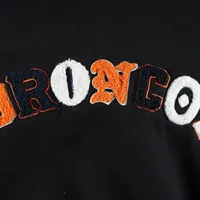 Women's The Wild Collective Black Denver Broncos Cropped Pullover Hoodie