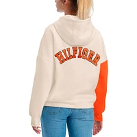 Women's Tommy Hilfiger Cream/Orange Denver Broncos Harriet Pullover Hoodie