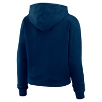 Women's WEAR by Erin Andrews  Navy Denver Broncos Plus Waffle Hoodie Pullover Top