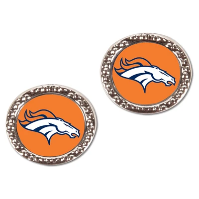 Boucles d'oreilles rondes WinCraft Denver Broncos pour femmes