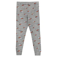 Youth Denver Broncos Long Sleeve T-Shirt and Pants Sleep Set