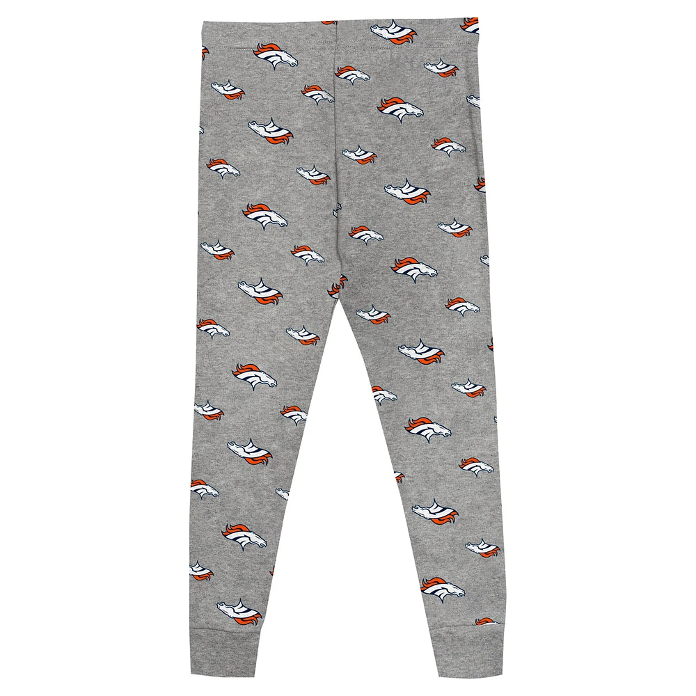 Youth Denver Broncos Long Sleeve T-Shirt and Pants Sleep Set