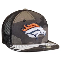 Youth New Era Camo/Black Denver Broncos Trucker 9FIFTY Snapback Hat