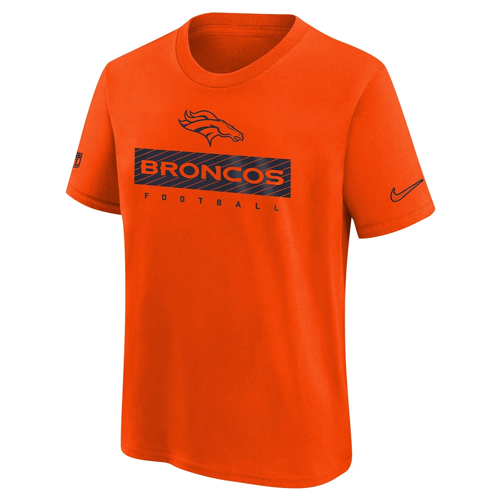 Youth Nike Orange Denver Broncos 2024 Sideline Legend Performance T-Shirt