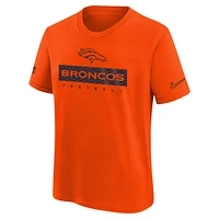 Youth Nike Orange Denver Broncos 2024 Sideline Legend Performance T-Shirt