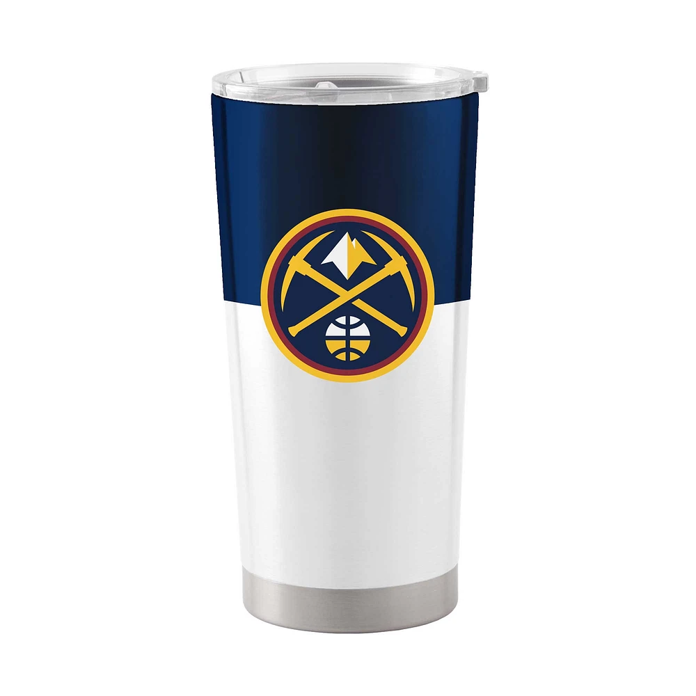 Verre à vin en acier inoxydable colorblock Denver Nuggets de 20 oz