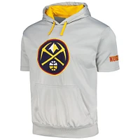 Men's Fanatics Silver Denver Nuggets Big & Tall Logo Pullover Hoodie