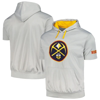 Men's Fanatics Silver Denver Nuggets Big & Tall Logo Pullover Hoodie