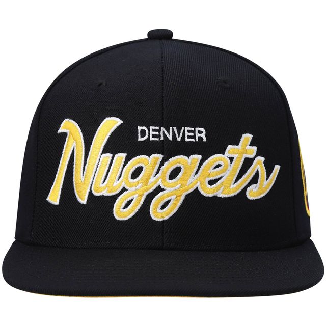 Casquette Snapback Denver Nuggets Hardwood Classics Script 2.0 pour homme de Mitchell & Ness, noir