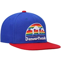 Men's Mitchell & Ness Royal/Red Denver Nuggets Hardwood Classics Team Two-Tone 2.0 Snapback Hat