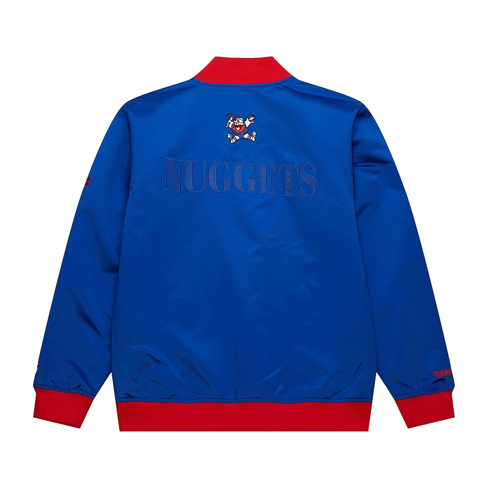 Men's Mitchell & Ness Royal Denver Nuggets Hardwood Classics Team OG 3.0 Lightweight Satin Full-Snap Jacket