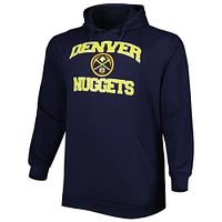 Men's Navy Denver Nuggets Big & Tall Heart Soul Pullover Hoodie
