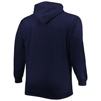 Men's Navy Denver Nuggets Big & Tall Heart Soul Pullover Hoodie