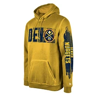 Men's New Era Denver Nuggets Gold Tip-Off Collection Pullover Hoodie