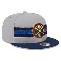 Men's New Era Gray Denver Nuggets Chenille Band 9FIFTY Snapback Hat