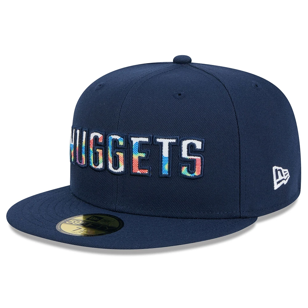 Men's New Era  Navy Denver Nuggets 2024/25 City Edition Alternate 59FIFTY Fitted Hat