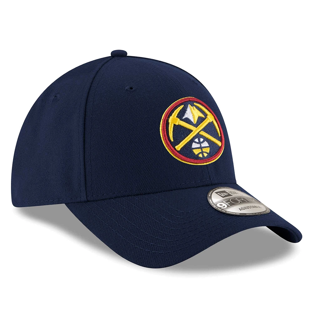 Men's New Era Navy Denver Nuggets The League 9FORTY Adjustable Hat