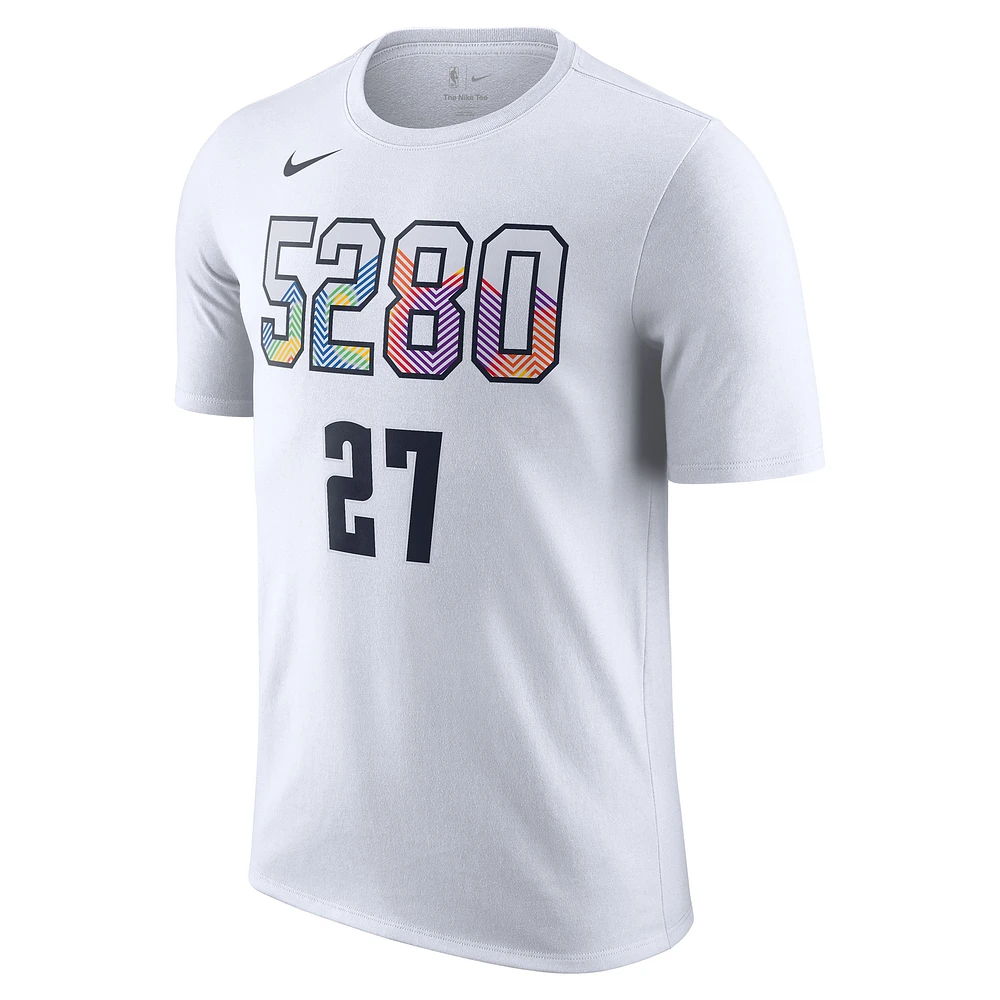 Men's Nike Jamal Murray White Denver Nuggets 2024/25 City Edition Name & Number T-Shirt