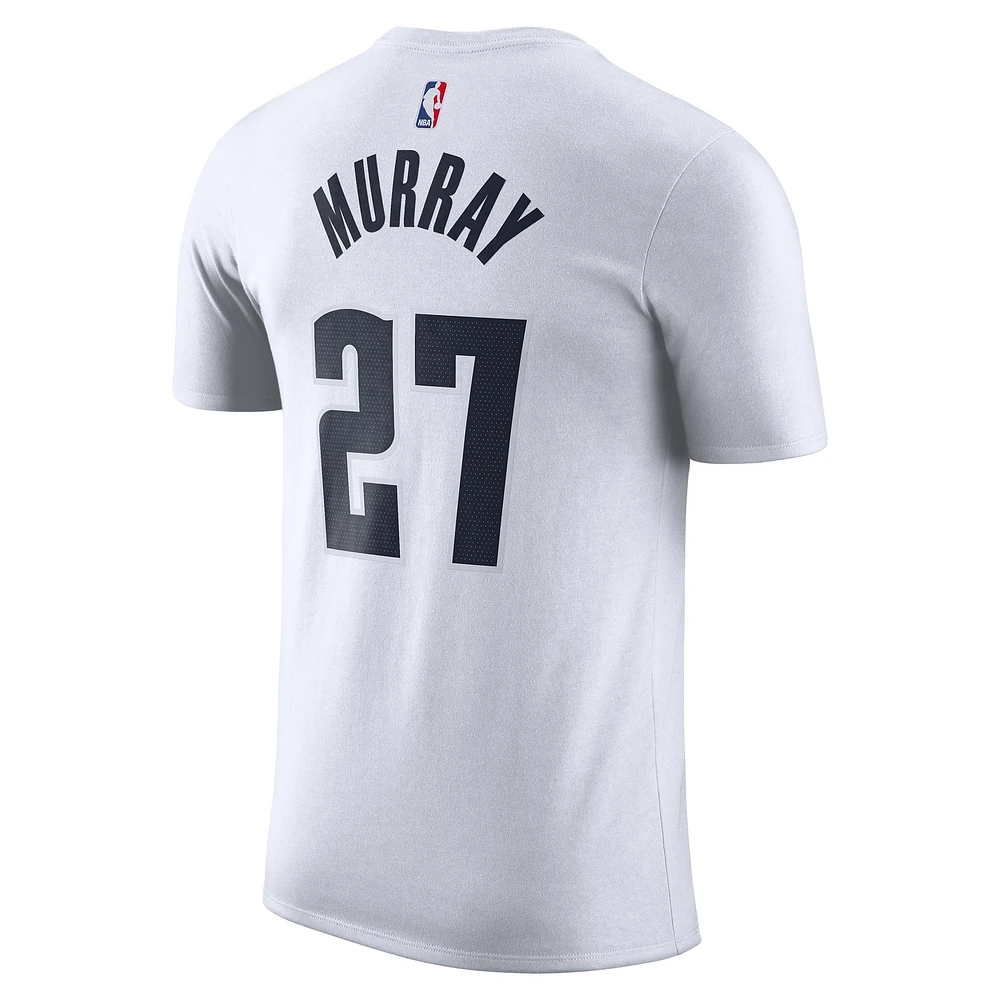 Men's Nike Jamal Murray White Denver Nuggets 2024/25 City Edition Name & Number T-Shirt