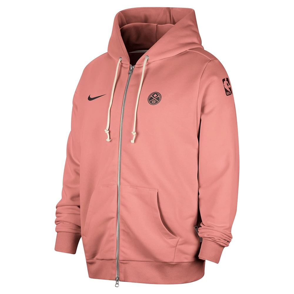 Men's Nike Red Denver Nuggets Authentic Standard Issue Full-Zip Hoodie Jacket