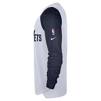 Men's Nike White Denver Nuggets 2024/25 City Edition Authentic Pregame Performance Long Sleeve Shooting T-Shirt