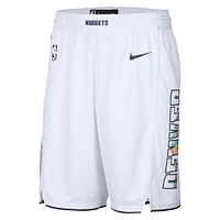 Men's Nike White Denver Nuggets 2024/25 City Edition Swingman Shorts