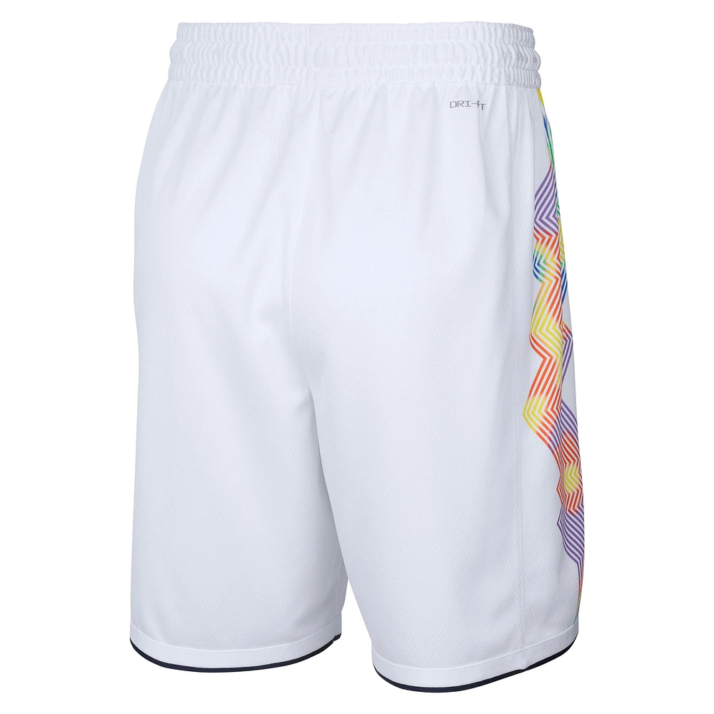 Men's Nike White Denver Nuggets 2024/25 City Edition Swingman Shorts