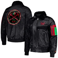 Men's Starter x Ty Mopkins Black Denver Nuggets History Month Satin Full-Zip Jacket