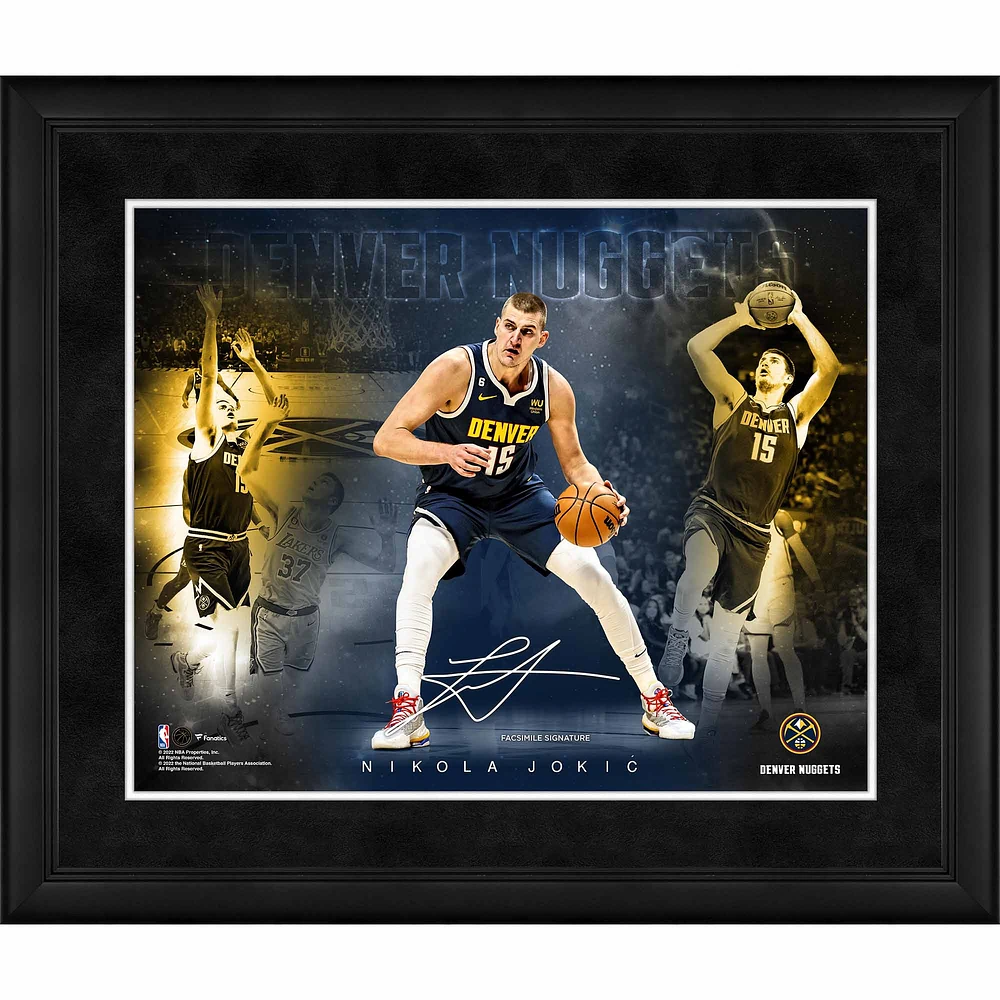 Nikola Jokic Denver Nuggets Facsimile Signature Framed 16" x 20" Stars of the Game Collage
