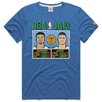 Unisex Homage Jamal Murray & Nikola Jokic Blue Denver Nuggets 2024/25 City Edition NBA Jam Tri-Blend T-Shirt