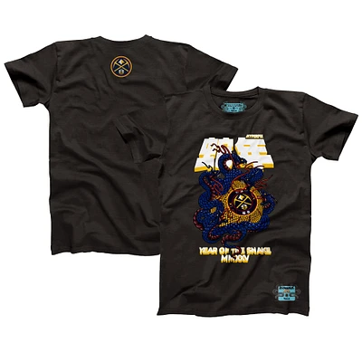 T-shirt unisexe NBALab x Hyperfly Heather Black Denver Nuggets Collection Année du serpent Nouvel An lunaire