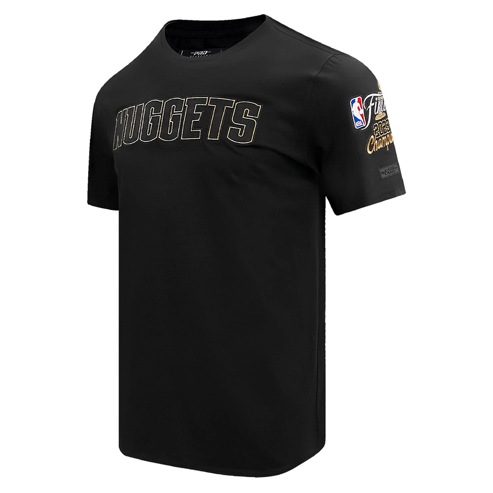 T-shirt unisexe Pro Standard noir Denver Nuggets 2023 Champions de la finale NBA
