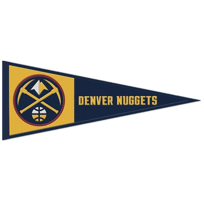 Fanion avec logo principal en laine WinCraft Denver Nuggets 13" x 32"