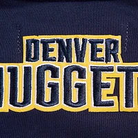 Women's Pro Standard Navy Denver Nuggets Area Code Cropped Pullover Sweatshirt