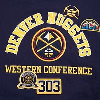 Women's Pro Standard Navy Denver Nuggets Area Code Cropped Pullover Sweatshirt