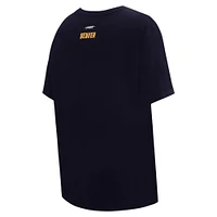 Women's Pro Standard Navy Denver Nuggets Script Boyfriend T-Shirt