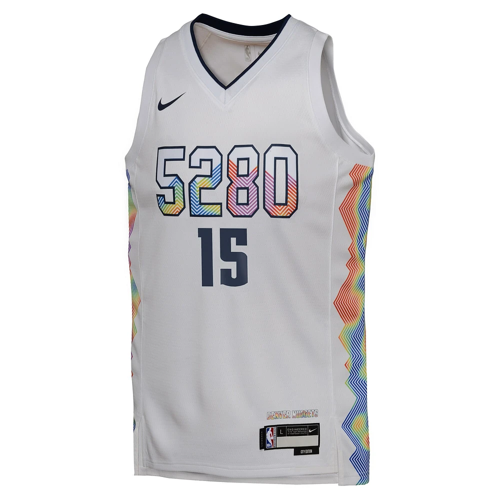 Youth Nike Nikola Jokic White Denver Nuggets 2024/25 Swingman Player Jersey - City Edition