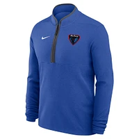 Men's Nike Royal DePaul Blue Demons Coaches Courtside Basketball Victory Performance Quarter-Zip Top