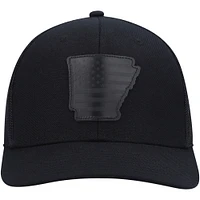 Men's Local Crowns Arkansas Blackout State Patch Trucker Snapback Hat