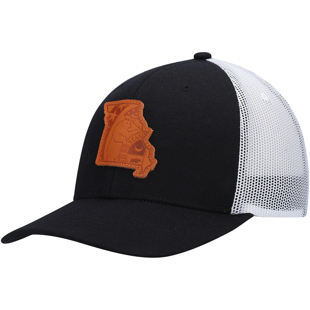 Casquette Snapback Local Crowns en cuir Missouri noir avec appliques pour homme
