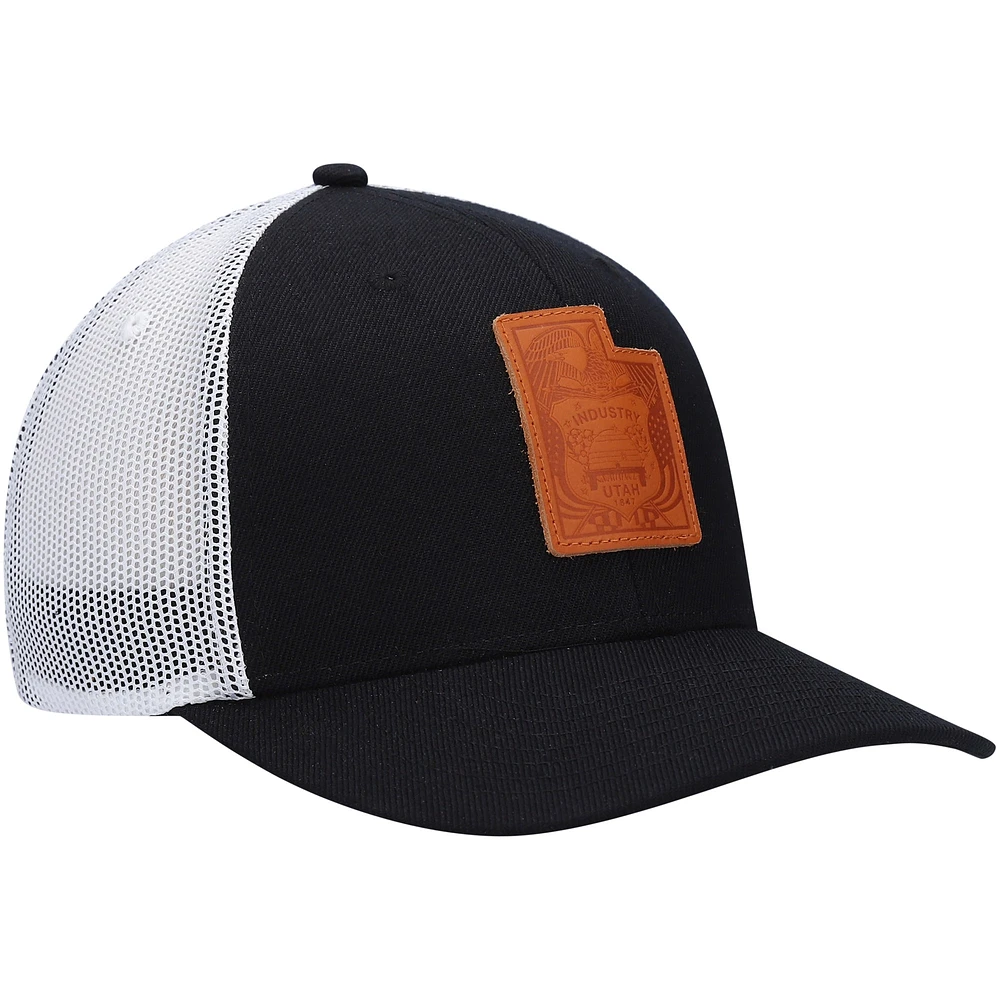 Casquette Snapback Local Crowns en cuir noir Utah pour homme