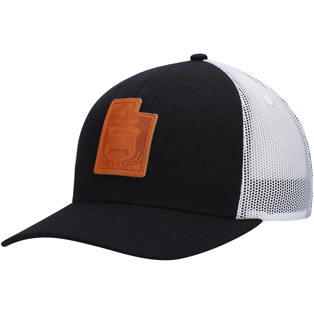 Casquette Snapback Local Crowns en cuir noir Utah pour homme