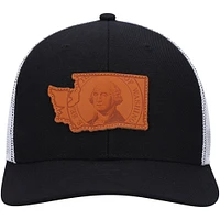 Casquette Snapback Local Crowns en cuir noir Washington State Applique pour homme