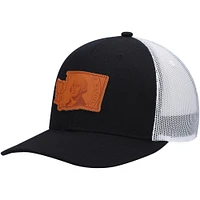 Casquette Snapback Local Crowns en cuir noir Washington State Applique pour homme