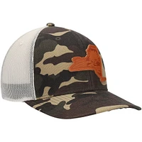 Men's Local Crowns Camo New York Icon Woodland State Patch Trucker Snapback Hat