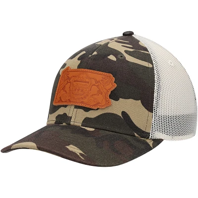 Casquette de camionneur Local Crowns Camo Pennsylvania Icon Woodland State Patch pour homme