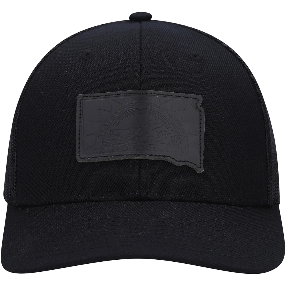 Men's Local Crowns South Dakota Blackout State Patch Trucker Snapback Hat