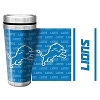 Lions de Détroit 16oz. Tasse de voyage avec papier peint complet