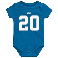 Mitchell & Ness Barry Sanders Blue Detroit Lions Mainliner Nom et numéro du joueur retraité Body