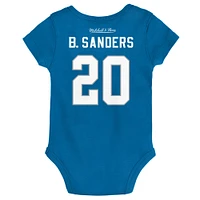 Mitchell & Ness Barry Sanders Blue Detroit Lions Mainliner Nom et numéro du joueur retraité Body